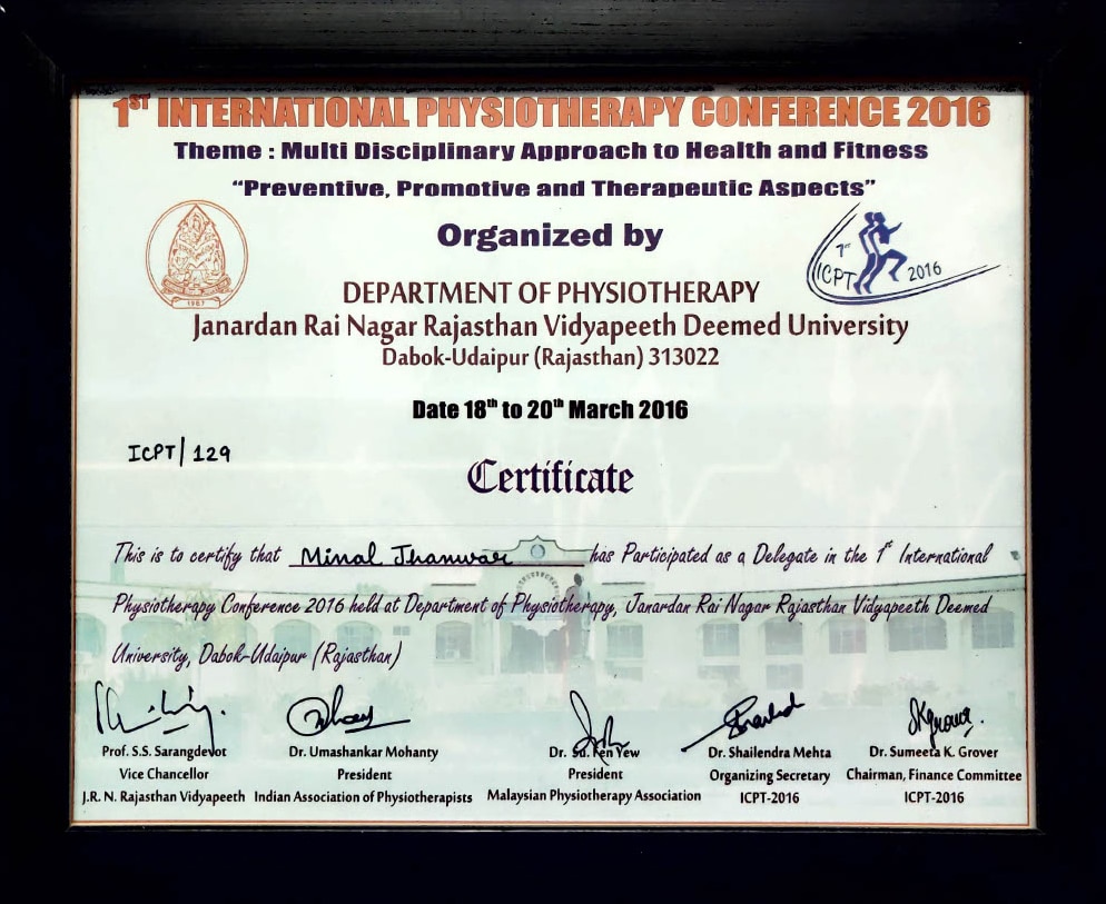 1st international physiotherapy conference